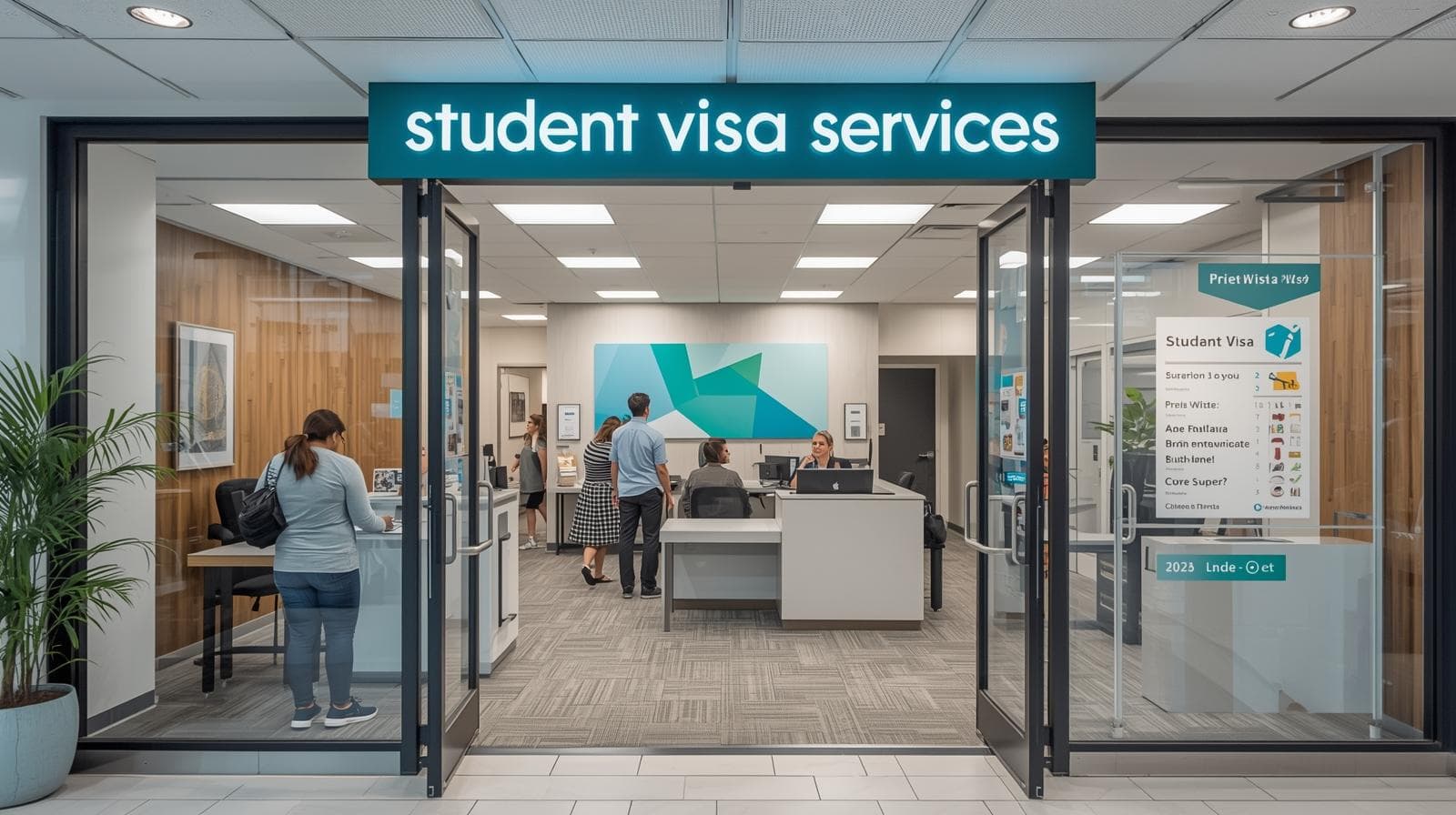 Students preparing documents for Australian student visa application